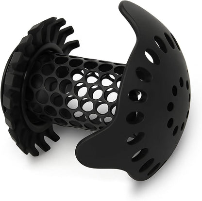 Ultra Bathroom Sink Drain Protector, Stainless Steel, Matte Black, Hair Catcher with Multiple Drain Adapters