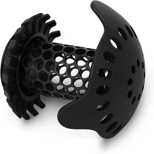 Ultra Bathroom Sink Drain Protector, Stainless Steel, Matte Black, Hair Catcher with Multiple Drain Adapters