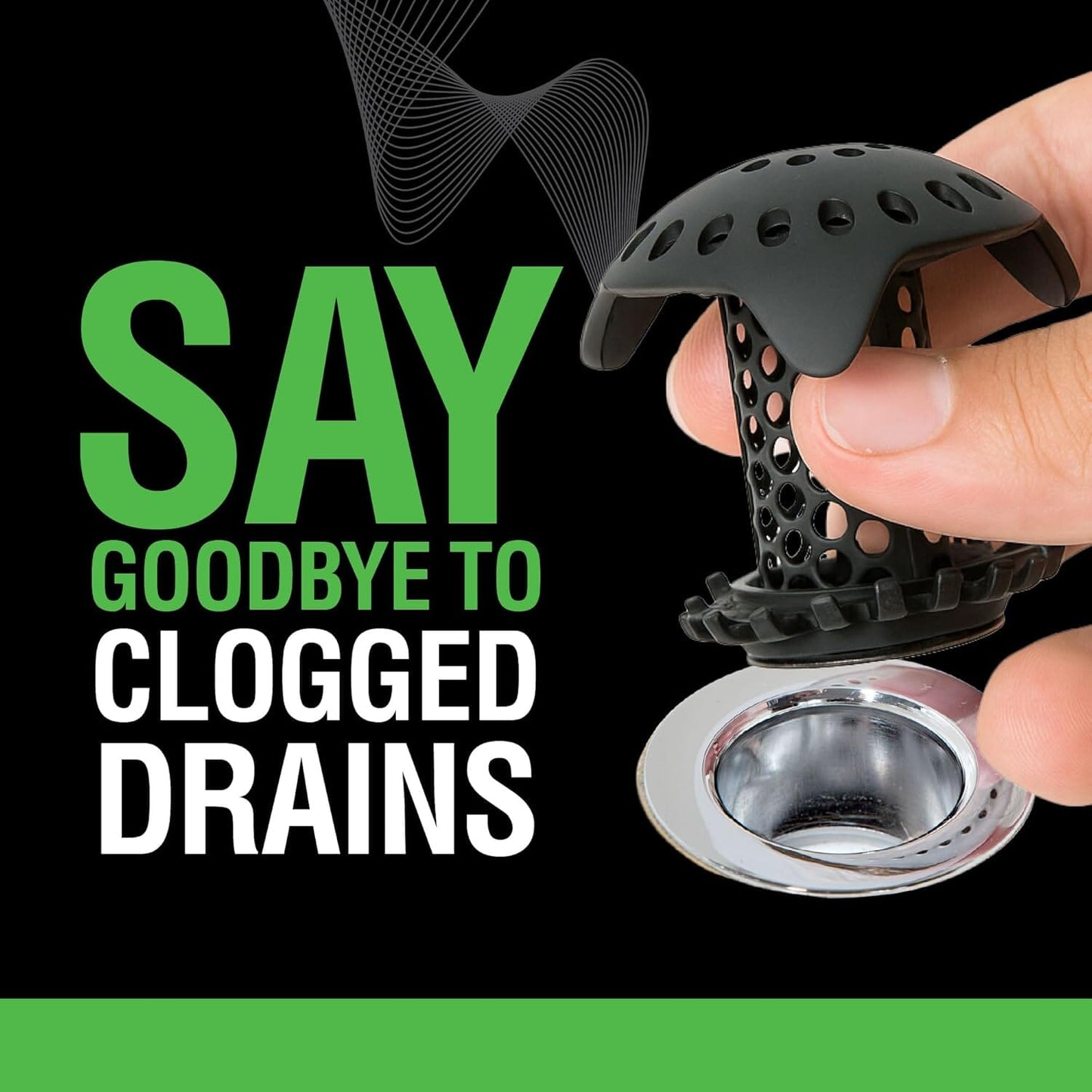 Ultra Bathroom Sink Drain Protector, Stainless Steel, Matte Black, Hair Catcher with Multiple Drain Adapters