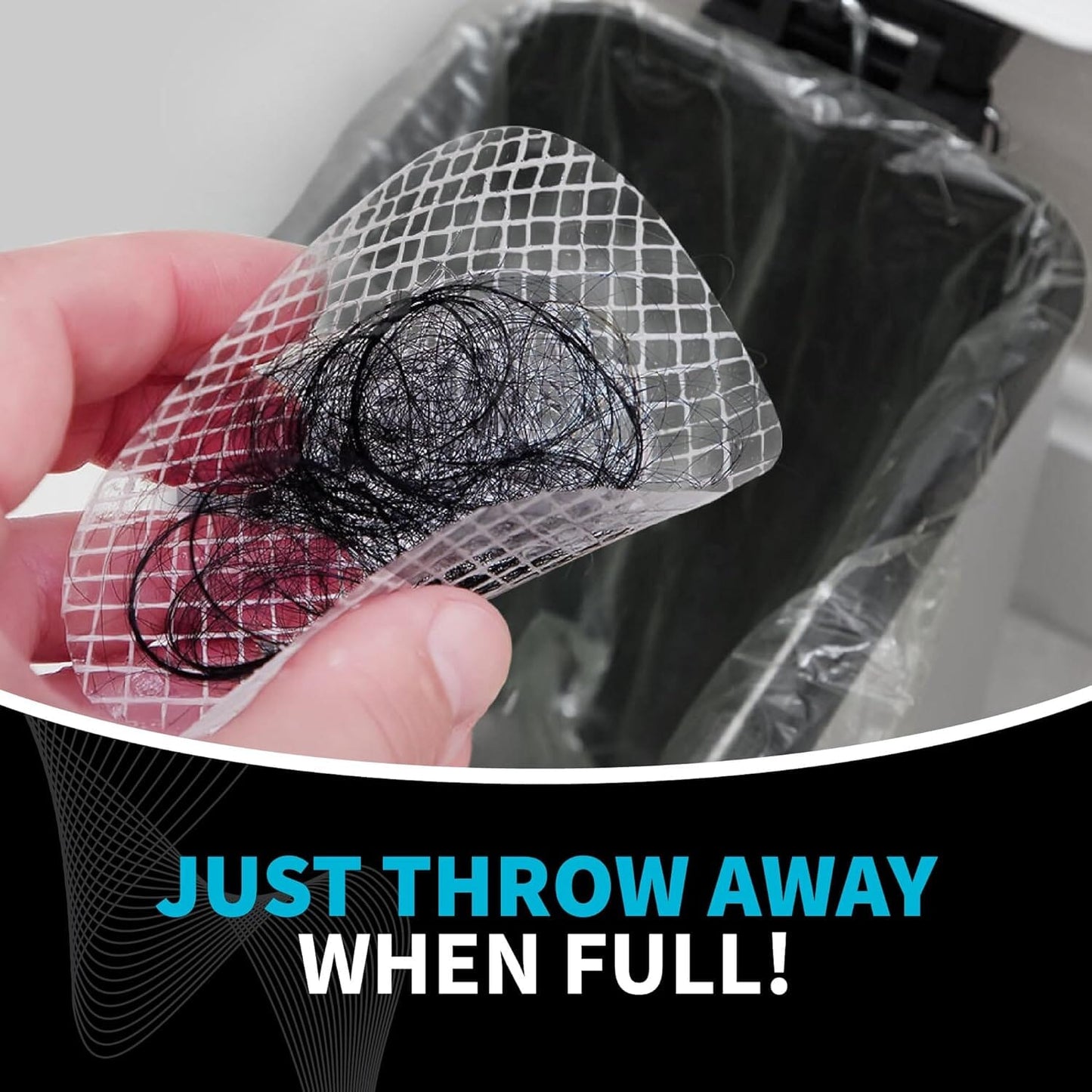 10 Pack Disposable Drain Cover - Hair Catcher Mesh Sticker Strainers for Shower, Bathtub, and Bathroom - Hair Catcher Sticker Drain Protector - 2 Month Supply