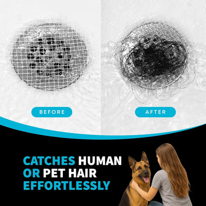 10 Pack Disposable Drain Cover - Hair Catcher Mesh Sticker Strainers for Shower, Bathtub, and Bathroom - Hair Catcher Sticker Drain Protector - 2 Month Supply