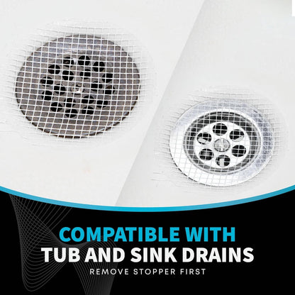 10 Pack Disposable Drain Cover - Hair Catcher Mesh Sticker Strainers for Shower, Bathtub, and Bathroom - Hair Catcher Sticker Drain Protector - 2 Month Supply