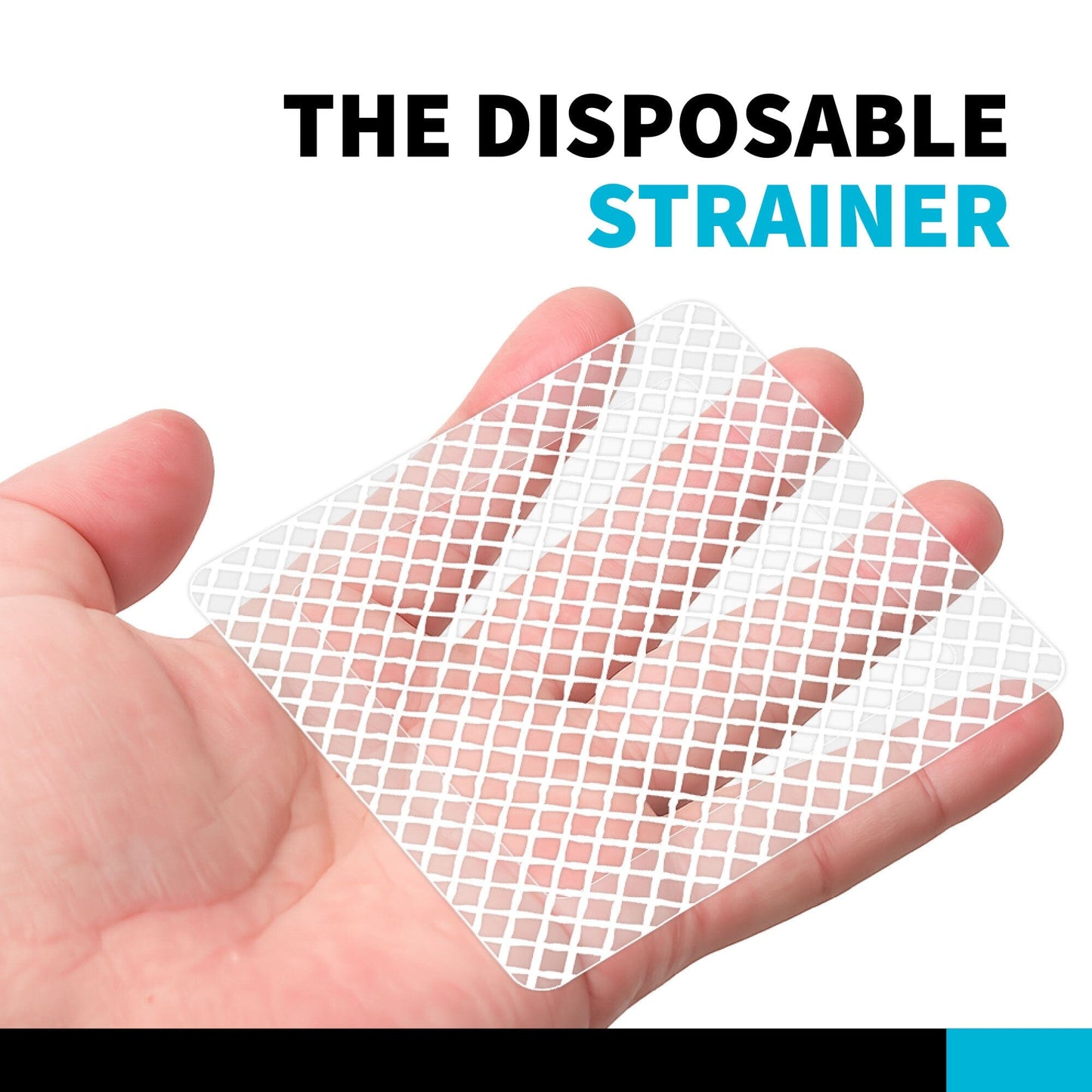 26-Pack Square Disposable Drain Cover - Hair Catcher Mesh Sticker Strainers for Shower, Bathtub, and Bathroom - Hair Catcher Sticker Drain Protector - Half-Year Supply