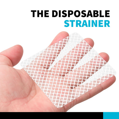 26-Pack Square Disposable Drain Cover - Hair Catcher Mesh Sticker Strainers for Shower, Bathtub, and Bathroom - Hair Catcher Sticker Drain Protector - Half-Year Supply