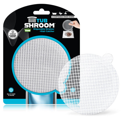 10 Pack Disposable Drain Cover - Hair Catcher Mesh Sticker Strainers for Shower, Bathtub, and Bathroom - Hair Catcher Sticker Drain Protector - 2 Month Supply